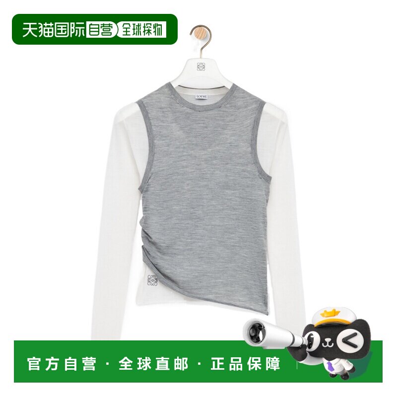 1h可退 香港直邮LOEWE 女士针织衫 S359Y14KHT1122 SS2026 灰色