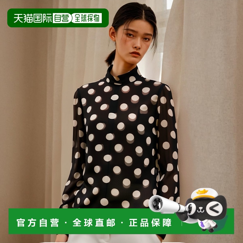 香港直邮Celine 波点翻领罩衫 2B09B200Z.上衣女装