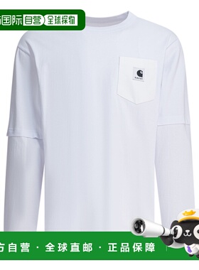 1h可退 香港直邮SACAI 男士T恤 2500994S101WHITE AW2025 白色