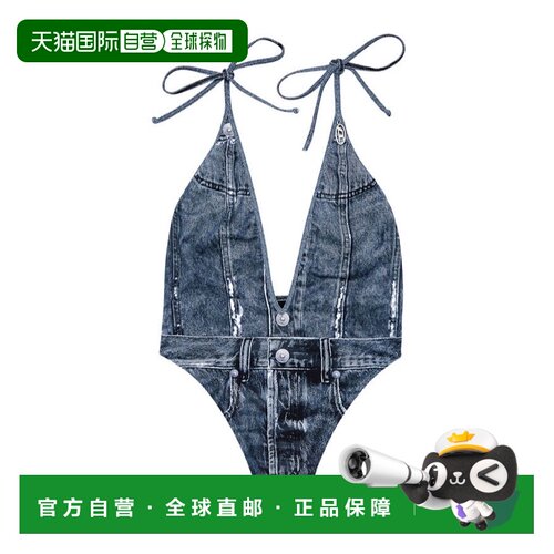 香港直邮DIESEL 女士泳装 A187510BNCWE6863 AW2025 蓝色 吊带连