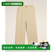 自营欧洲直邮AMI 米色宽松棉质裤 子