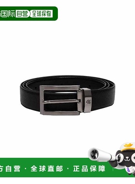 1h可退 香港直邮Dunhill登喜路黑色徽标腰带百搭正品HPN240A42