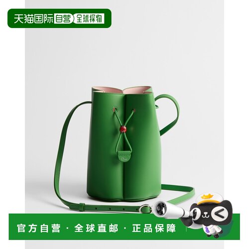 自营1h可退 欧洲直邮Dior迪奥 Petit Trefle女士绿色光滑羊皮革迷