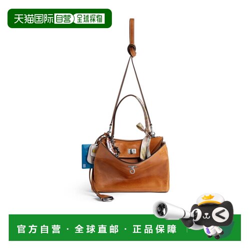 1h可退 香港直邮Balenciaga Rodeo 顶部提手单肩包 7897792ACAS