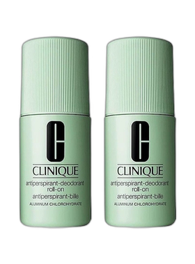 欧洲直邮CLINIQUE倩碧 清爽止汗露75mlx2 滚珠式去异味正品氯化铝