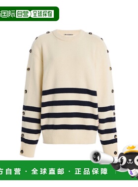 1h可退 香港直邮J.W. Anderson 女士 Breton 纽扣袖羊毛毛衣