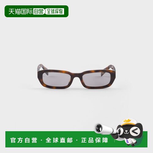 自营欧洲直邮PRADA普拉达 Symbole女士灰色醋酸纤维几何太阳镜