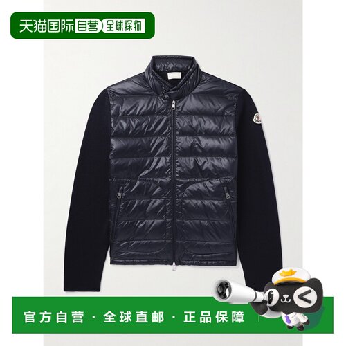 香港直邮1h可退 Moncler 盟可睐 男士 Logo-Appliqued Down 修身