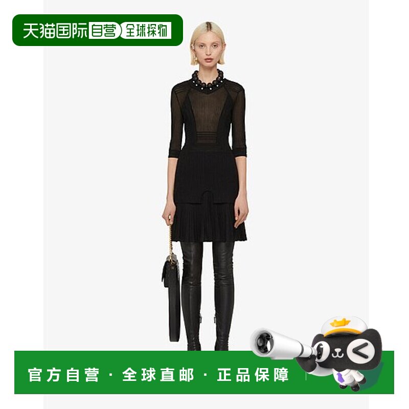 香港直邮Givenchy 重叠效果透明针织连衣裙 BW21GR4ZFD纪梵希
