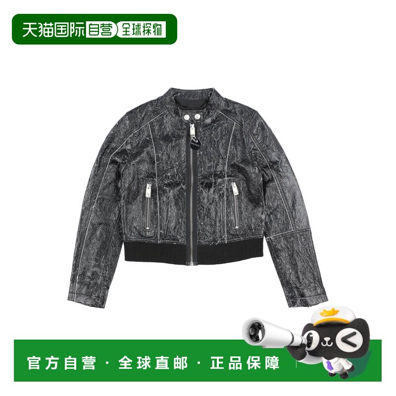 1h可退 香港直邮Diesel 迪赛 男童 骑士夹克童装 black黑色 舒适