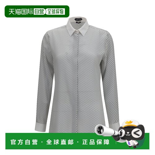 香港直邮Tom Ford 汤姆 福特 女士 Diamond 印花真丝双绉衬衫 CA3