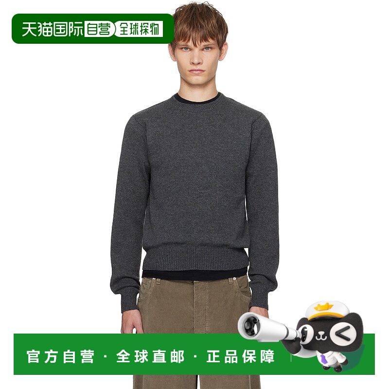 香港直邮AURALEE 男士 灰色 Light Cashmere Knit 毛衣 A25AP02CJ