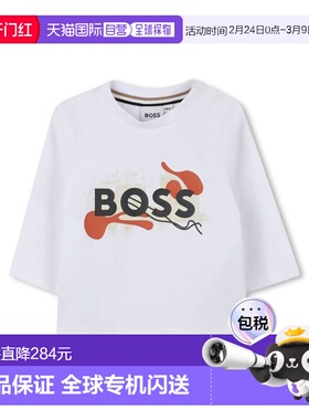 1h可退 香港直邮BOSS 波士 男童 T恤童装 J52472B10P white白色