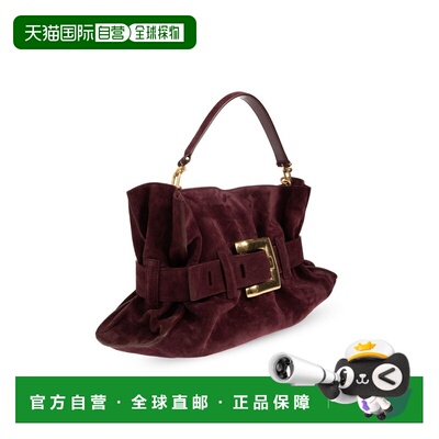 1h可退 香港直邮Balmain 巴尔曼 女士 Anthem 绒面革手提包 HN1KK