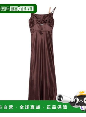 香港直邮Miu Miu 长款缎面连衣裙 MF606415ZC