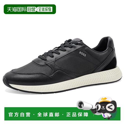 美国直邮BOSS 波士 男士 Essential 低帮运动鞋 black黑色 舒适时