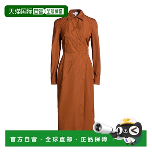 麦斯玛拉 brown棕色 女士 连衣裙 舒适时 缠绕式 香港直邮MaxMara