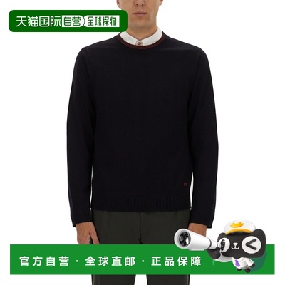 1h可退 香港直邮Paul Smith 男士 蓝色美利奴羊毛毛线衫 M2R302ZT