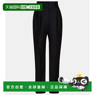 缪缪 Miu 女士 高腰直筒弹力羊毛长裤 1h可退 直筒裤 香港直邮Miu