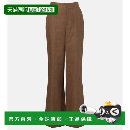 香港直邮ralph lauren 拉尔夫劳伦 女士 Dean 亚麻阔腿裤