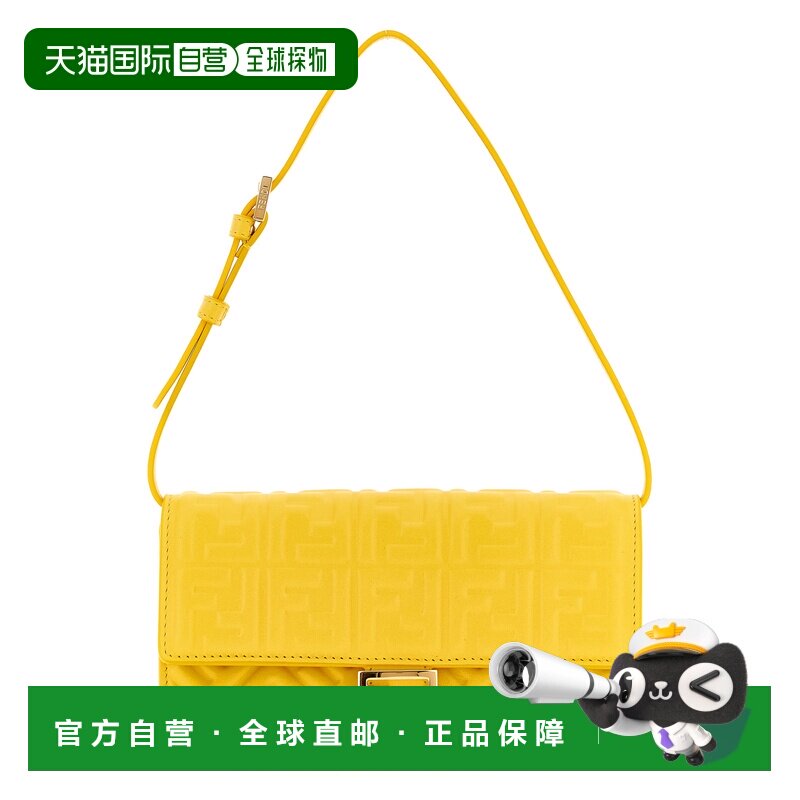 香港直邮FENDI 女士手提包 8M0498AAJDF1TD0 SS2026 黄色 'Baguet