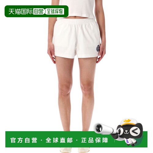 1h可退 香港直邮SPORTY & RICH 女士 Logo刺绣棉质短裤 SH0757102