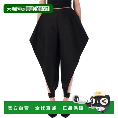 香港直邮alaia 女士 尖角裤子 AA9P1348T447C black黑色 舒适时尚