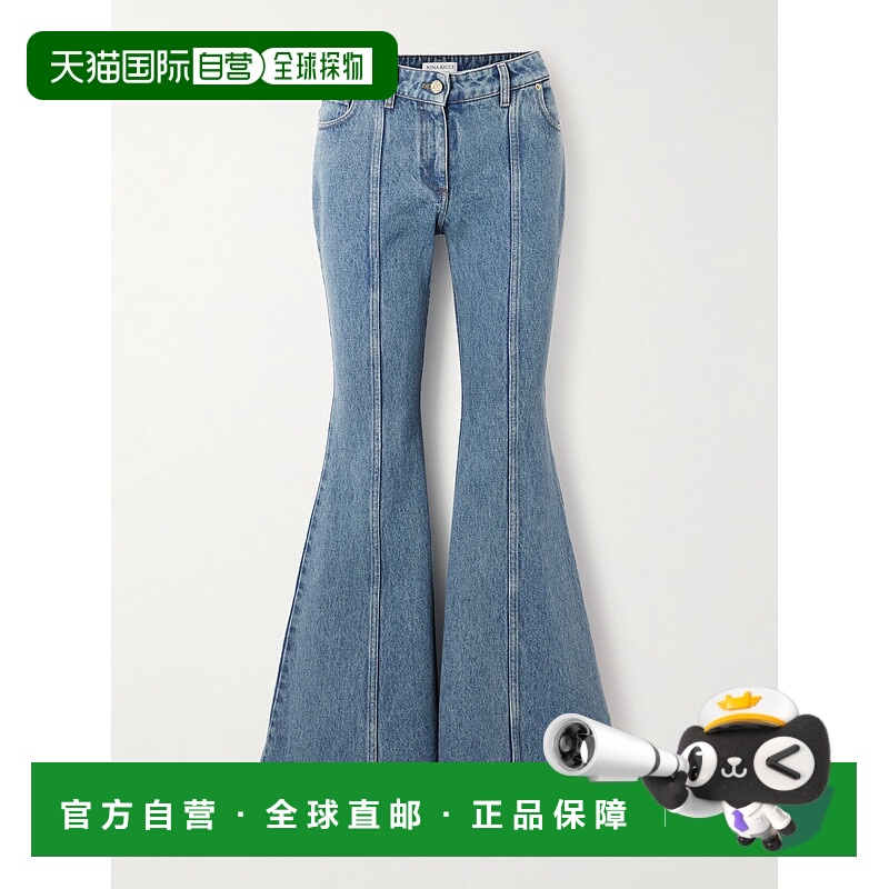香港直邮Nina Ricci 莲娜丽姿 女士 拼接中腰喇叭牛仔裤 25PDPA01