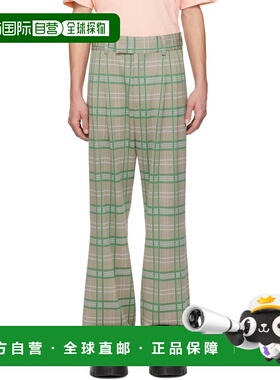 1h可退 香港直邮AMIRI 男士 绿色 Double Pleat 长裤 AMPAFO1023