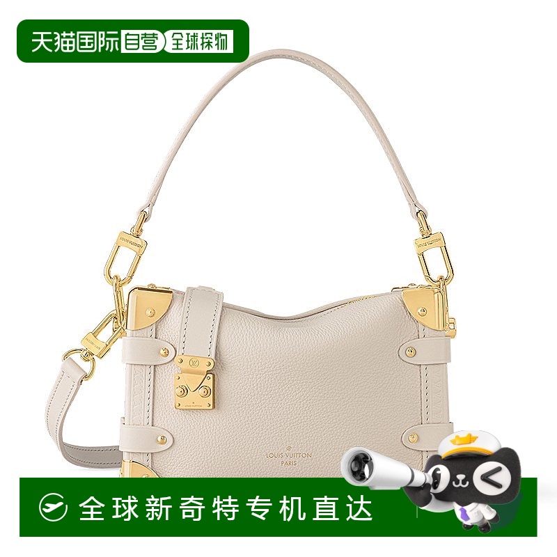 1h可退 欧洲直邮LV/路易威登24新款 女士米白色粒面小牛皮带金色S