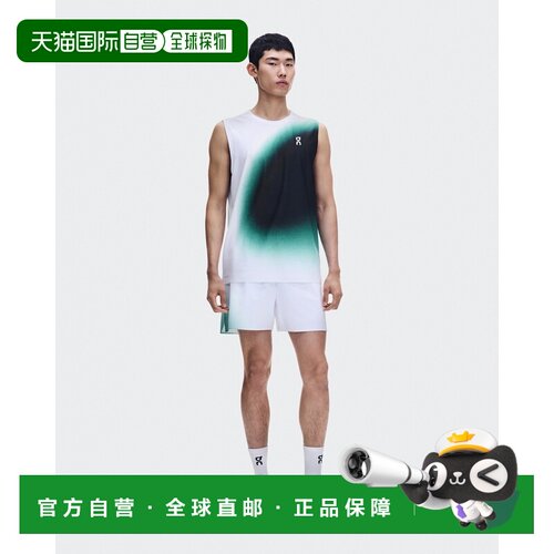 自营欧洲直邮ON昂跑 Court Tank Swing男士聚酯纤维网球印花背心