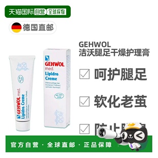 欧洲直邮德国药房GEHWOL洁沃足部腿部干燥护理膏滋润预防脚茧脚气
