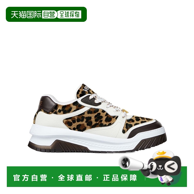 香港直邮VERSACE 24FW 范思哲 Men低帮豹纹运动鞋