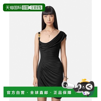 1h可退 香港直邮VERSACE 24SS MEDUSA '95垂褶迷你连衣裙 Women