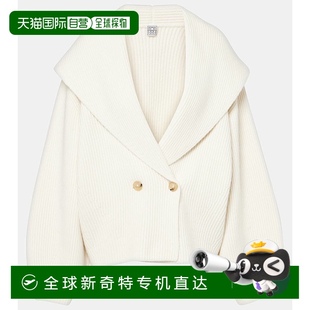 香港直邮TOTÊME 004162 女士 罗纹针织羊毛混纺针织开衫
