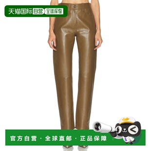1h可退 美国直邮KHAITE 女士 Callum 皮革裤子 31711012 green绿