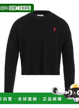 1h可退 香港直邮Ami Paris 男士 毛衣 black黑色 舒适时尚