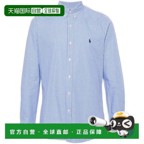 1h可退 香港直邮POLO RALPH LAUREN 男士衬衫 710928254004 CO 蓝