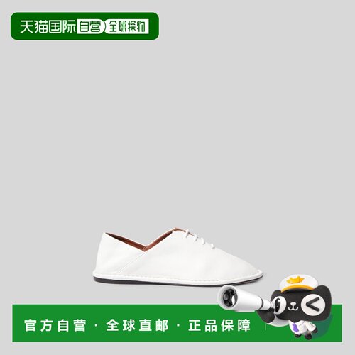 自营欧洲直邮Claudie Pierlot 女士白色柔软皮革系带德比鞋