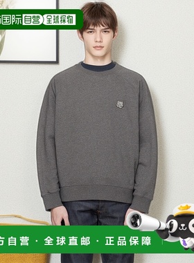 香港直邮MAISON KITSUNE 男士 灰色 Bold Fox Head Patch Oversiz