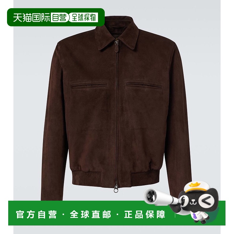 香港直邮Loro Piana 诺悠翩雅 男士 Kane 绒面革短夹克