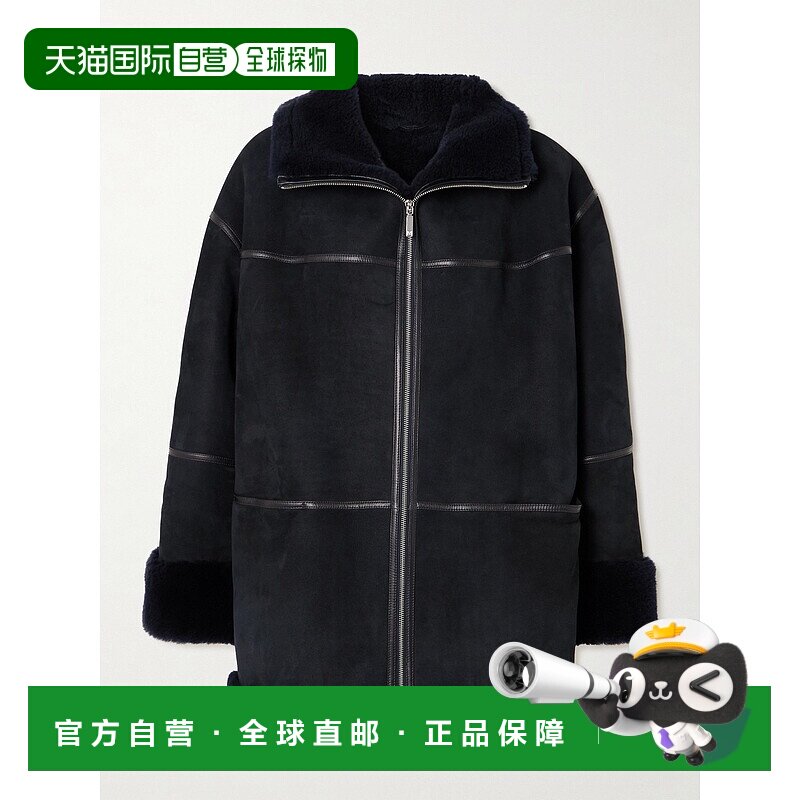 1h可退 香港直邮TOTÊME 女士 皮革边毛羊皮夹克 251WRO876LE0107N