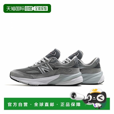 1h可退 香港直邮New Balance  女士 D宽 990 V6 复古 织物皮革 低