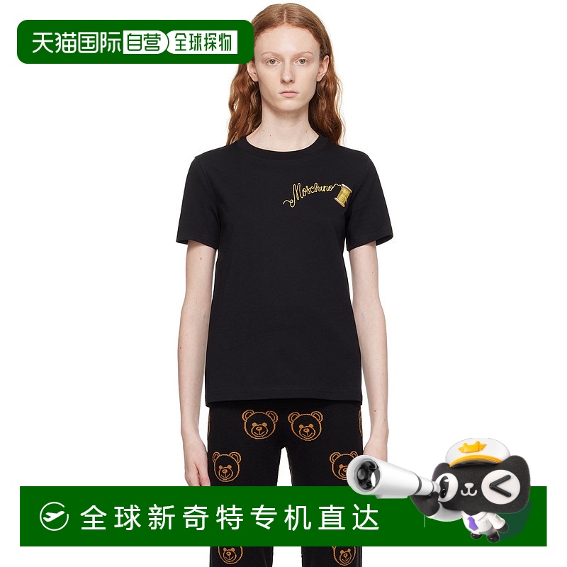 香港直邮Moschino 莫斯奇诺 女士 黑色 Sartorial T 恤 704针织