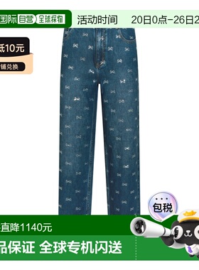 1h可退 香港直邮Self-Portrait 女士 深蓝棉质牛仔裤 SS26825PBLB