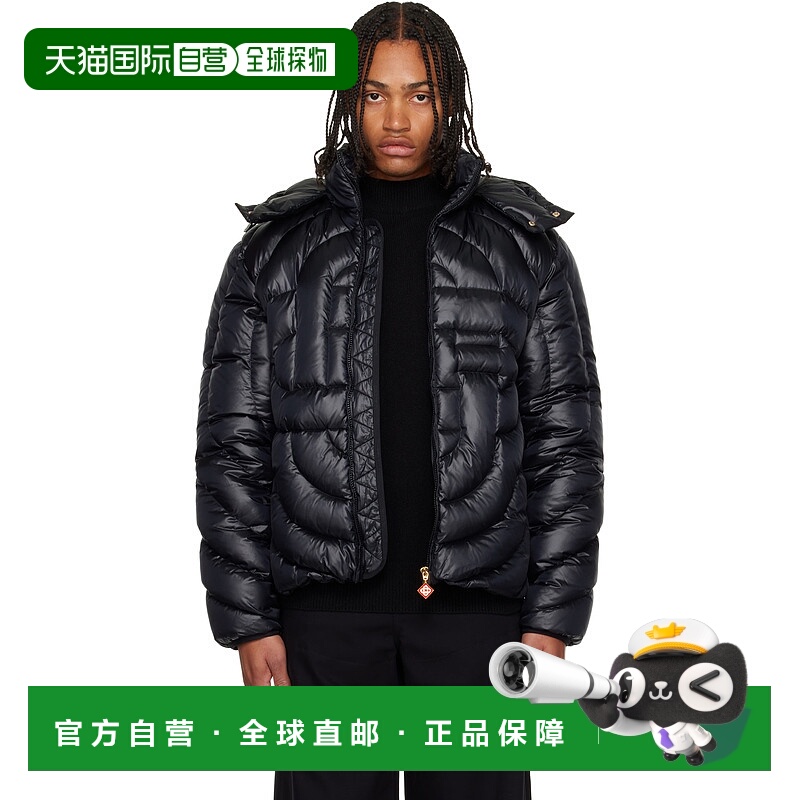 1h可退 香港直邮Casablanca 男士 黑色 Monogram Quilted Nylon