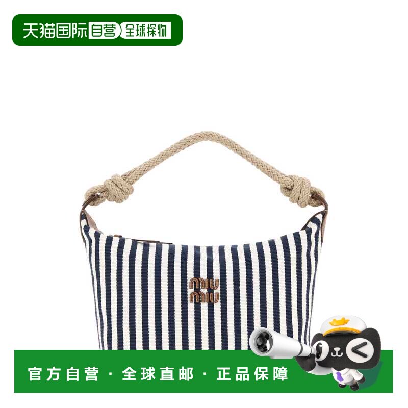香港直邮Miu Miu 缪缪 女士 刺绣帆布购物包 5BC196VILO2I0G