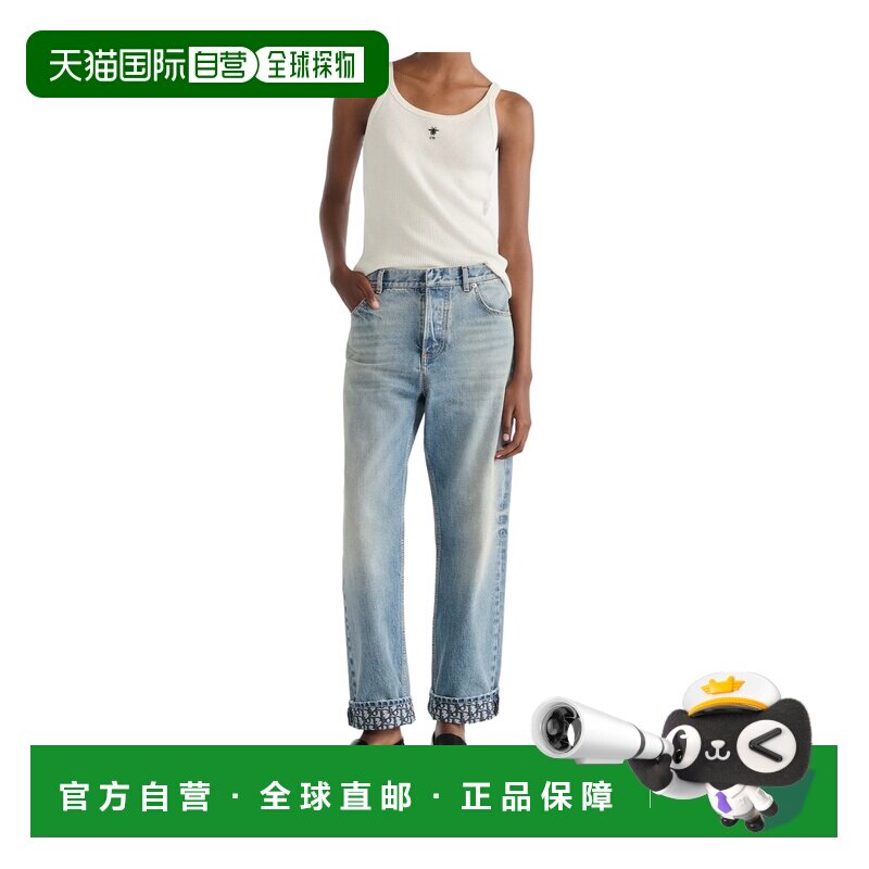 香港直邮Dior 腰带环牛仔裤 612P60A3153直筒裤