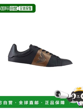 香港直邮Emporio Armani 黑色logo休闲运动鞋 X4X264XM491