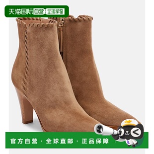 女士 香港直邮Gianvito 罗西 吉安维托 皮革边绒面革短靴 Rossi